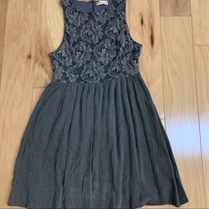 Altar’d State Gray Lace Sleeveless Dress